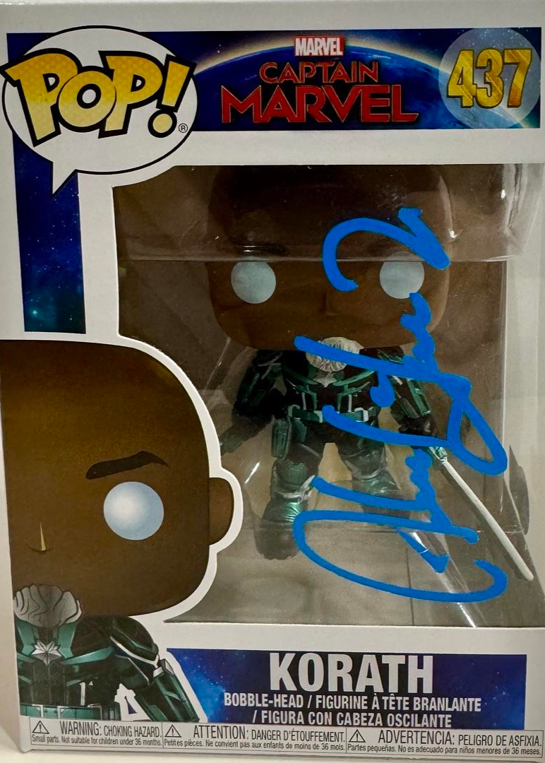 Djimon Hounsoi Signed Funko Pop #437 (Captain Marvel) - Beckett COA